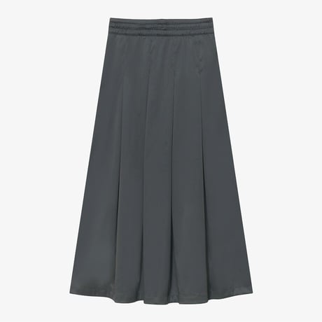 W'S SATIN FLARE SKIRT CHARCOAL GREY NK6NR31K