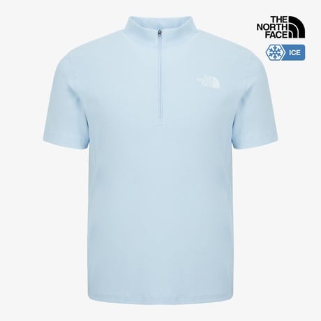 M'S ICE FLEX S/S ZIP TEE LIGHT BLUE NT7KS00C