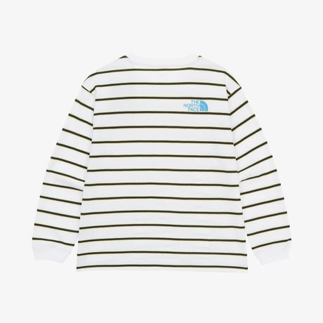 K'S GLEN STRIPE L/S R/TEE WHITE NT7TR04S