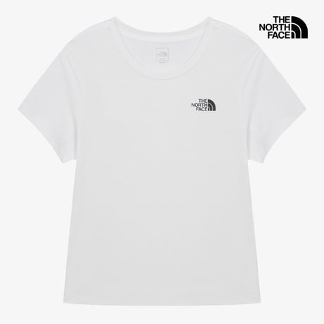 W'S TNF RUN S/S R/TEE WHITE NT7US34D