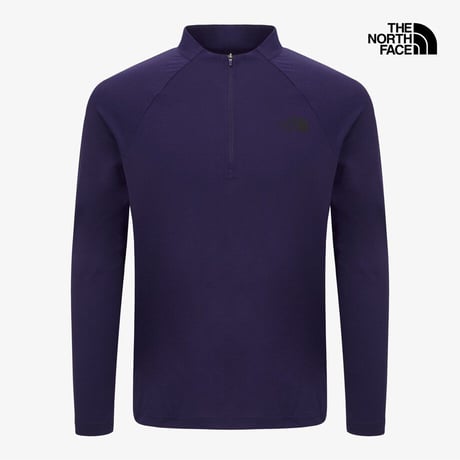 M'S ASCEND L/S ZIP TEE DARK PURPLE NT7LR01C