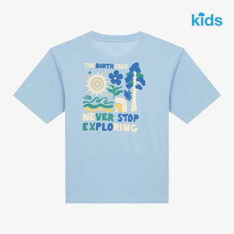 K'S HIKE & CAMP S/S R/TEE LIGHT BLUE NT7UR04V