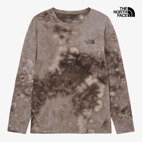 M'S FLOW-DYE L/S R/TEE DARK BEIGE NT7TS56B