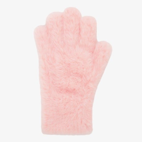 K'S MELLY FUR GLOVES LIGHT PINK NJ3GR54S