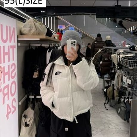 W'S CRINKLE NUPTSE DOWN JACKET (RDS) WHITE NJ1DQ95K