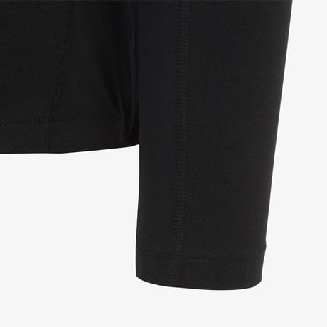 W'S RISCO L/S ZIP TEE BLACK NT7LR84A