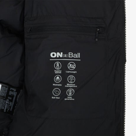 W'S NUPTSE ON JACKET REAL BLACK NJ3NS83B