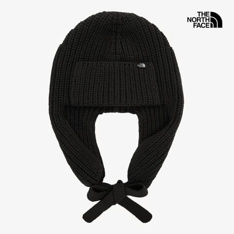 W KNIT EARMUFF BEANIE BLACK NE3BR56A