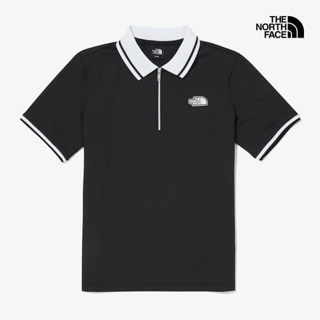 W'S ICE FIELD S/S ZIP UP POLO BLACK NT7PQ37A