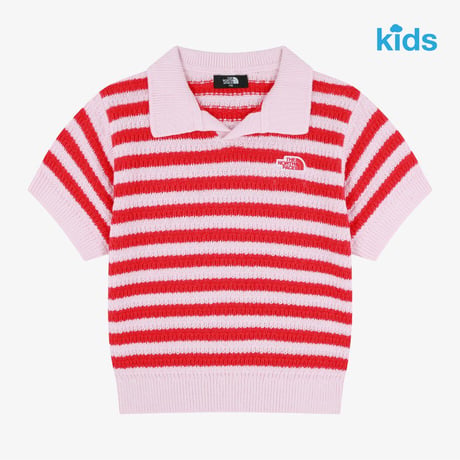 K'S STRIPE POLO INDIAN PINK NT7PS01T