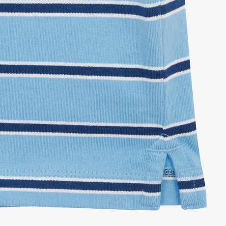 K'S GLEN STRIPE L/S R/TEE SKY BLUE NT7TR04T