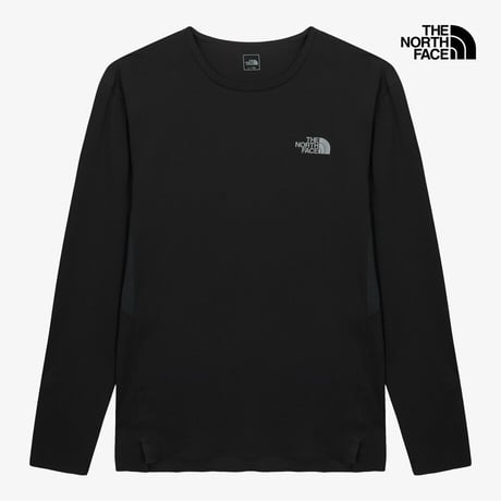 M'S PACE-ON L/S R/TEE BLACK NT7TS02A