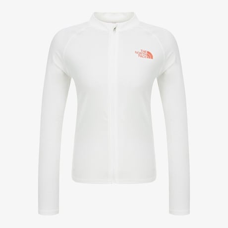 W'S SURF RASHGUARD ZIP UP WHITE NJ5JS31B