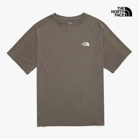 M'S MERINO BREEZE S/S R/TEE BEIGE BROWN NT7UR15B