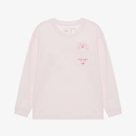 K'S CAMPOUT L/S R/TEE LIGHT PINK NT7TR01U