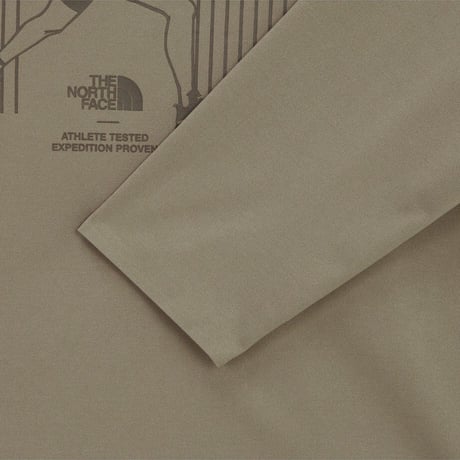 M'S SALIO L/S R/TEE BEIGE BROWN NT7TR51D
