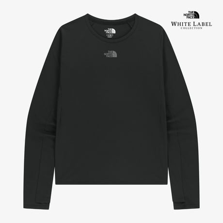 W'S STEPUP L/S R/TEE BLACK NT7TR81J