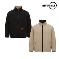 M TNF RED BOX REVERSIBLE FLEECE JACKET LIGHT BEIGE NJ4FS29A