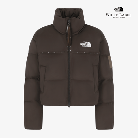 W’S SUEDE NUPTSE JACKET (RDS) BROWN NJ1DR84J