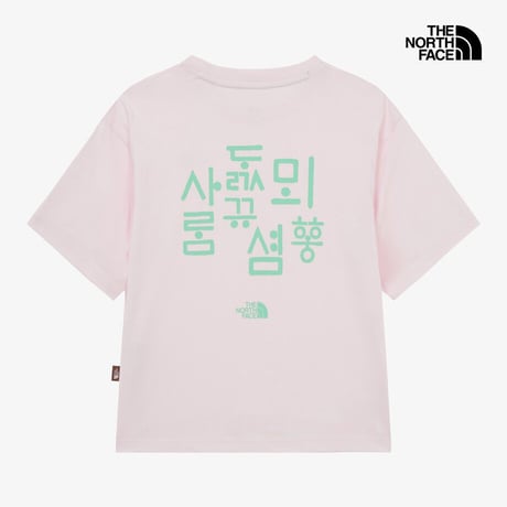 W'S HANGEUL S/S R/TEE LIGHT PINK NT7US55D