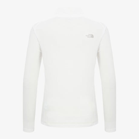 W'S BISTI L/S ZIP TEE WHITE NT7LR32B