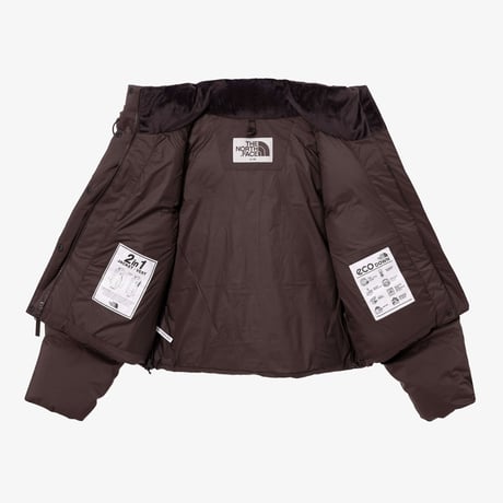 W'S NOVELTY NUPTSE DT DOWN JACKET (RDS) BROWN NJ1DQ86K