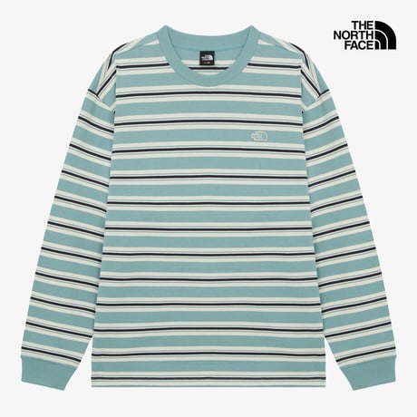 M'S EASYON STRIPE L/S R/TEE JADE NT7TR56C
