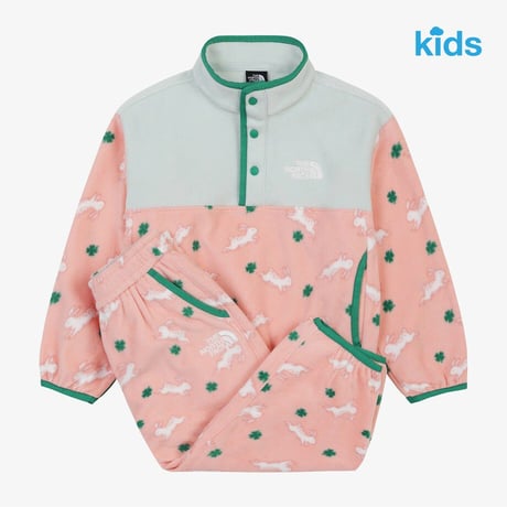 K'S ANI-MATE FLEECE SET SALMON NT7TS57T