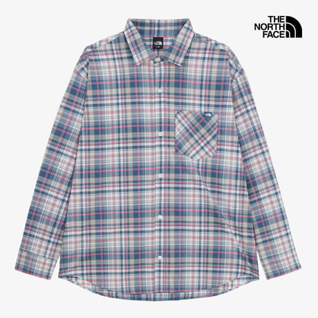 M’S PLID SHIRTS NAVY NH8LR02C