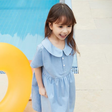 G'S LITTLE GLAMP DRESS BABY BLUE NT7VR18S