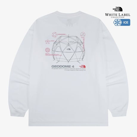 GEODOME L/S R/TEE WHITE NT7TS01K