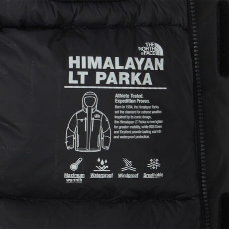 【SUMMIT SERIES】M'S HIMALAYAN LT PARKA (RDS) BLACK NJ1DS12A
