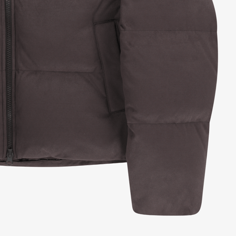 W’S SUEDE NUPTSE JACKET (RDS) BROWN NJ1DR84J