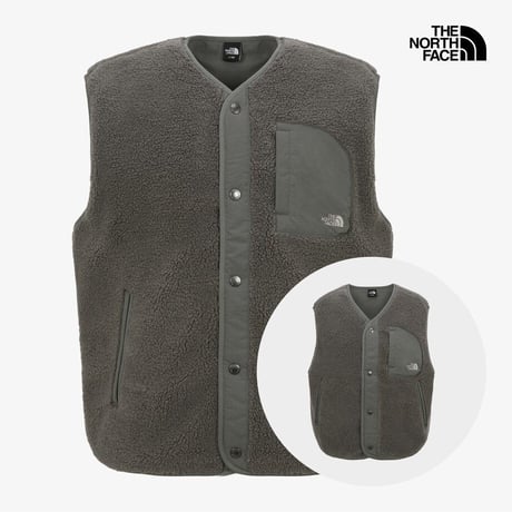 TEDDY FLEECE VEST DARK BEIGE NV4FR57B
