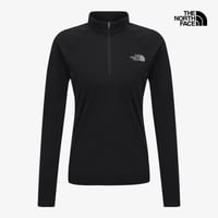 W'S RISCO L/S ZIP TEE BLACK NT7LR84A