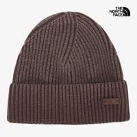 OBLIQUE RIB BEANIE BROWN NE3BS85B