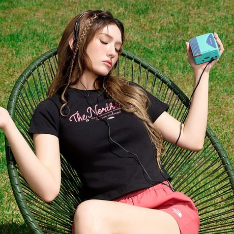 W'S LETTERING S/S R/TEE BLACK NT7UR33L