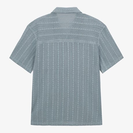 M'S CROCHET S/S SHIRTS GRAY NH8SS08B