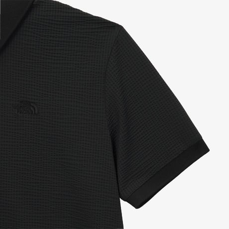 W'S WAFFLE S/S POLO BLACK NT7PS43A