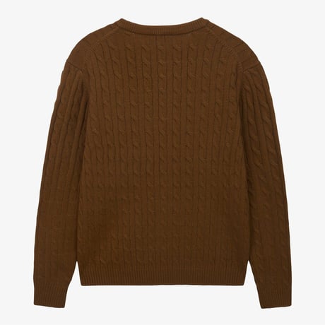 M'S CABLE SWEATER CHOCOLATE NT7AS53C