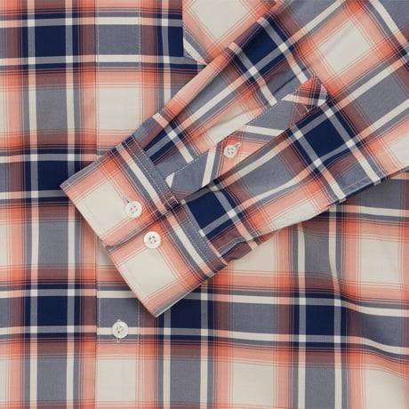 M’S PLID SHIRTS SALMON NH8LR02B