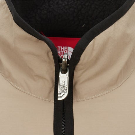 M TNF RED BOX REVERSIBLE FLEECE JACKET LIGHT BEIGE NJ4FS29A
