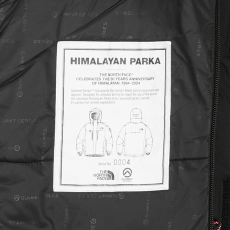 【SUMMIT SERIES】HIMALAYAN 30TH ANNIVERSARY PARKA (RDS DOWN) BLACK NJ1DQ98A