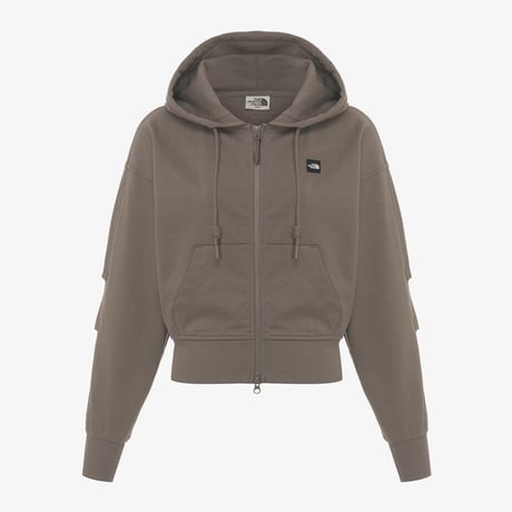 ESSENTIAL HOOD ZIP UP BEIGE BROWN NJ5JR02L