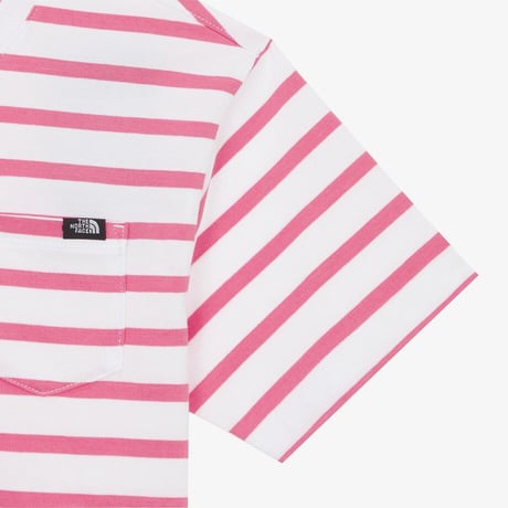 K'S GLEN STRIPE S/S R/TEE HOT PINK NT7UR01U