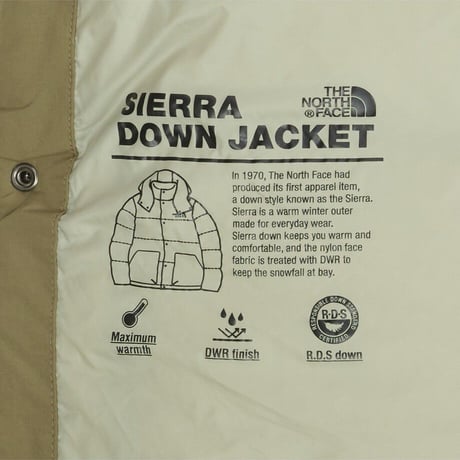 SIERRA DOWN JACKET (RDS) DRIED HERB NJ1DR60B