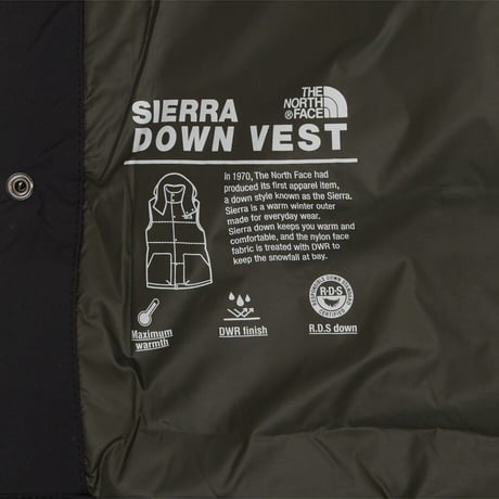 SIERRA DOWN VEST (RDS) BLACK NV1DR60A