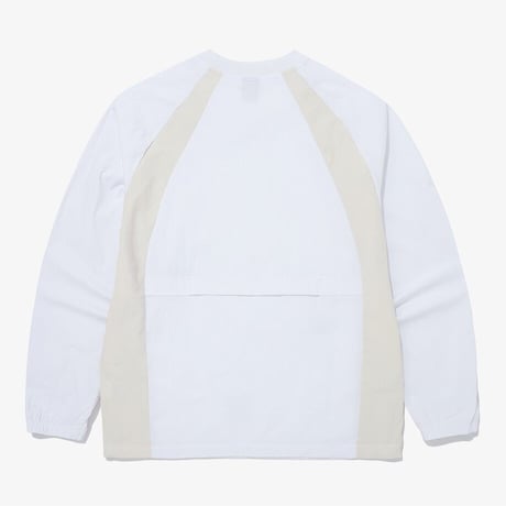M'S COLOR BLOCK WOVEN SWEAT WHITE NM5MQ02B