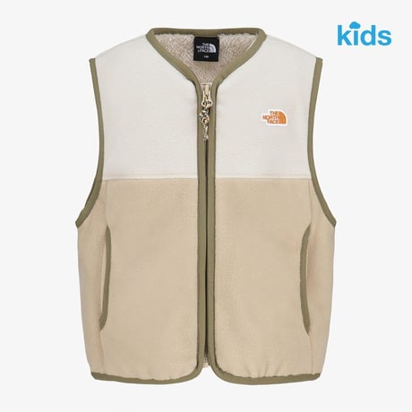 K'S CAMPOUT FLEECE VEST LIGHT BEIGE NV4FS51T