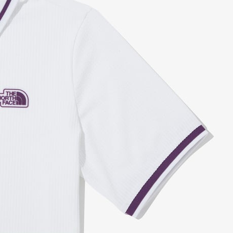 W'S ICE FIELD S/S ZIP UP POLO WHITE NT7PQ37B